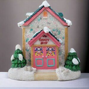 Nestle Alpine Village Jar 6324 Toll House Empty‎ Vtg Collectible Candy Shop Snow